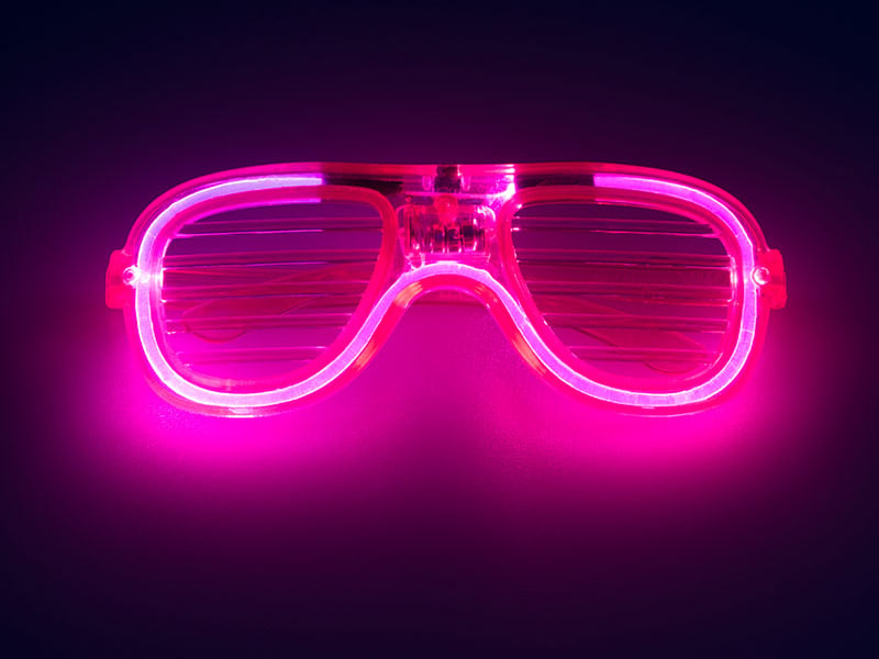 OneSpan - neon colored glowing eyeglasses