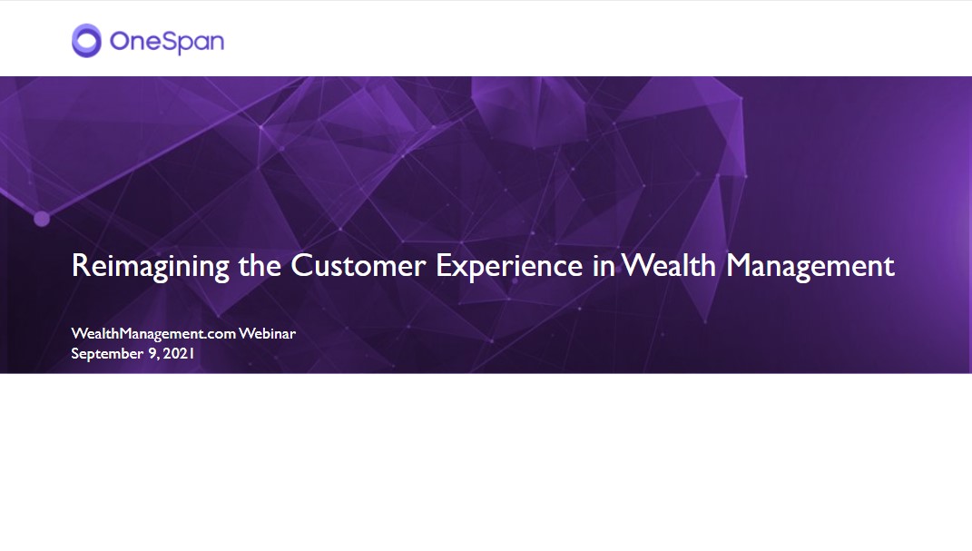 Reimagining Customer Experience in Wealth Management Title Slide