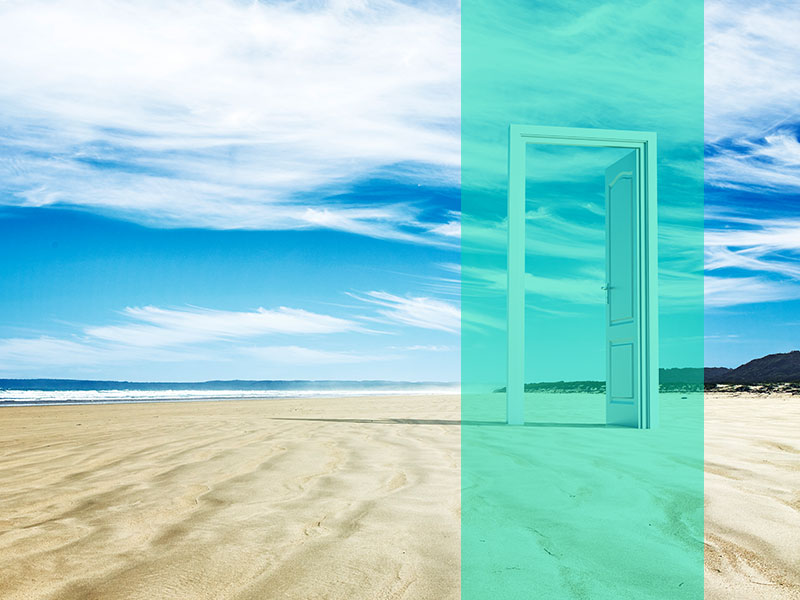 Door on the beach