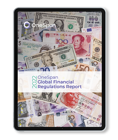 Global Financial Regulations Report viewed on a tablet