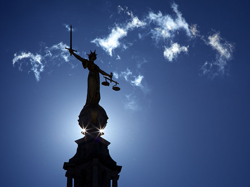 Statue of Lady Justice at the Old Bailey London