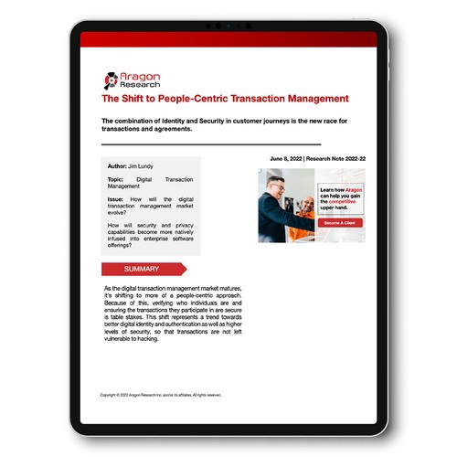 Aragon Research Note - The Shift to People-Centric Transaction Management