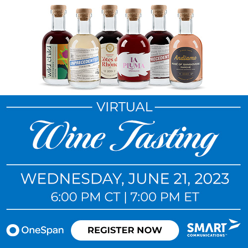 OneSpan invites you to a virtual wine tasting on June 21 2023
