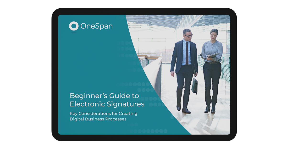 OneSpan Beginner's Guide to Electronic Signatures eBook