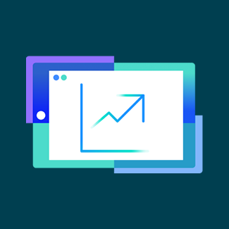 line graph displaying on tablet