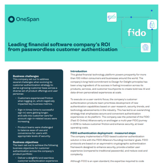 Case study page showing FIDO passkeys implementation process: challenges, objectives, and deployment steps 