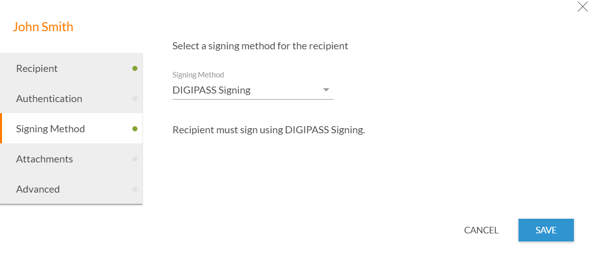 captura de tela do método de assinatura