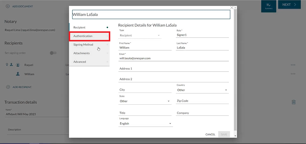 identity verification for remote notarization