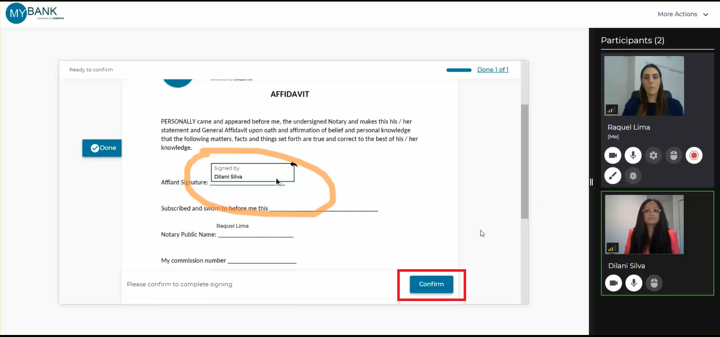 Guided workflows and cues with co-browsing help the signer complete the necessary steps.