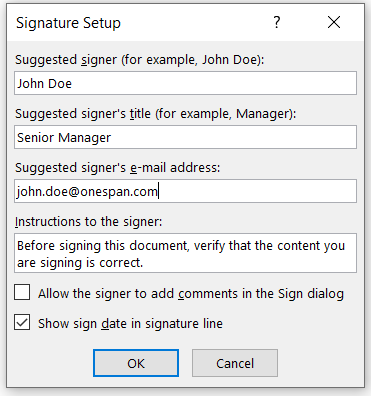Insert a signature into word
