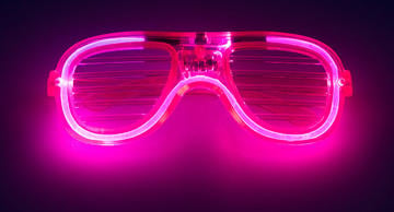 OneSpan - neon colored glowing eyeglasses