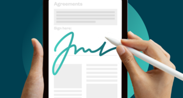 Electronic signature on tablet