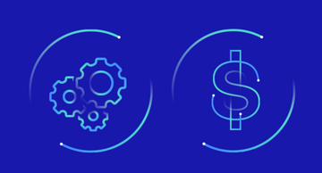 FIDO passkeys implementation showing gears icon representing setup and dollar sign icon representing cost savings