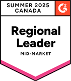 G2 Summer 2025 Mid Market Regional Leader Canada