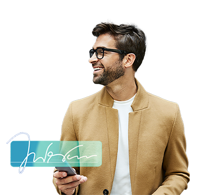 Man holding mobile phone