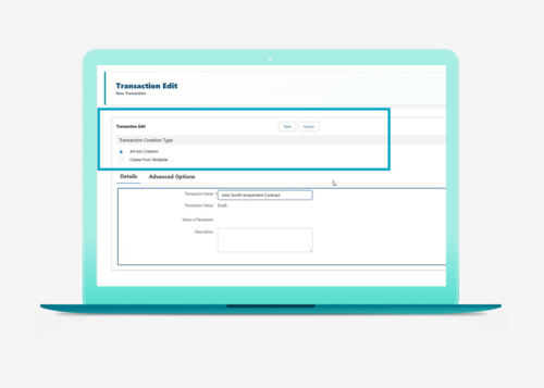 Start transaction in OneSpan Sign