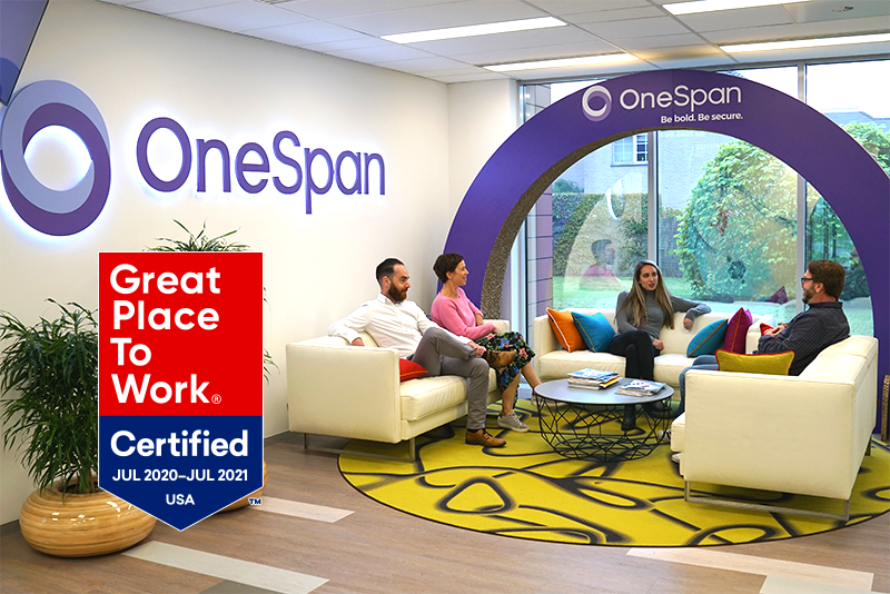 Lobby of the OneSpan office in Brussels