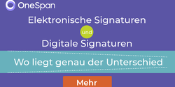 Infografik: Elektronische Signaturen vs. Digitale Signaturen