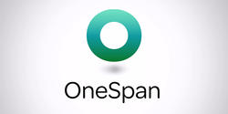 OneSpan logo against a light gray background