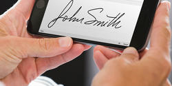 John Smith signature on mobile