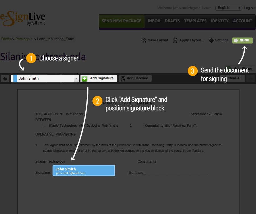 eSignLive UI IntroStep3