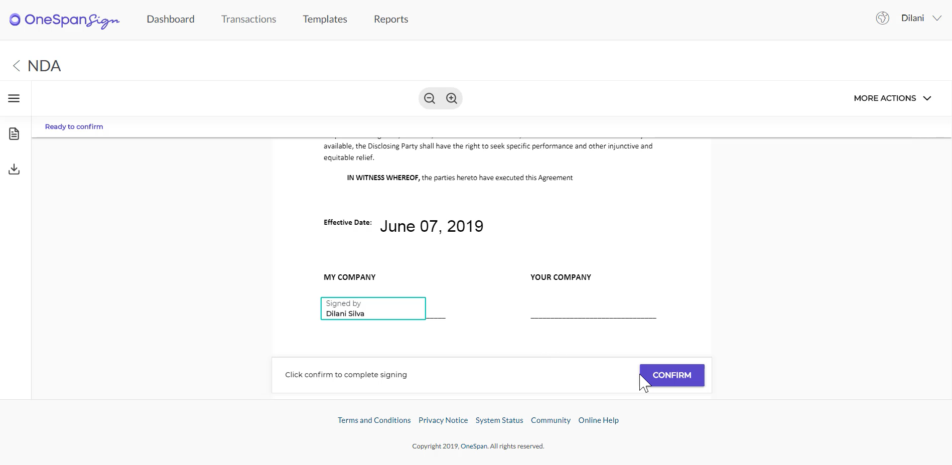 e-signing from dashboard step 4