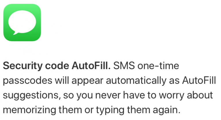 Security Code AutoFill